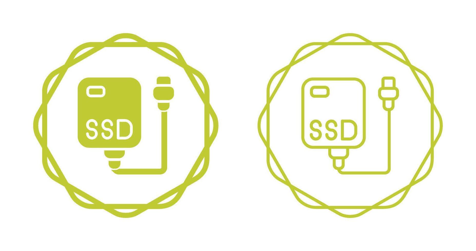 externo ssd vector icono