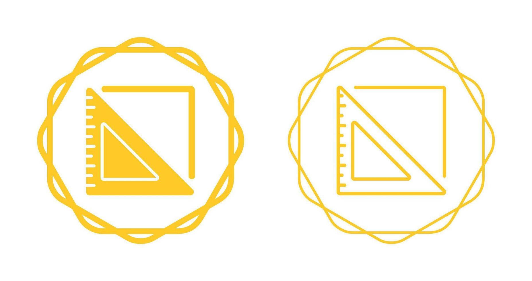 Triangular Ruler Vector Icon