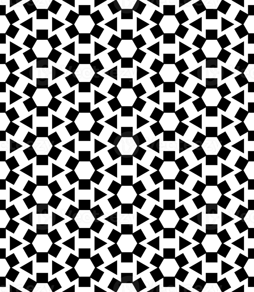 Black seamless abstract pattern. Overlay for background and backdrop. Ornamental design. PNG graphic illustration with transparent background.