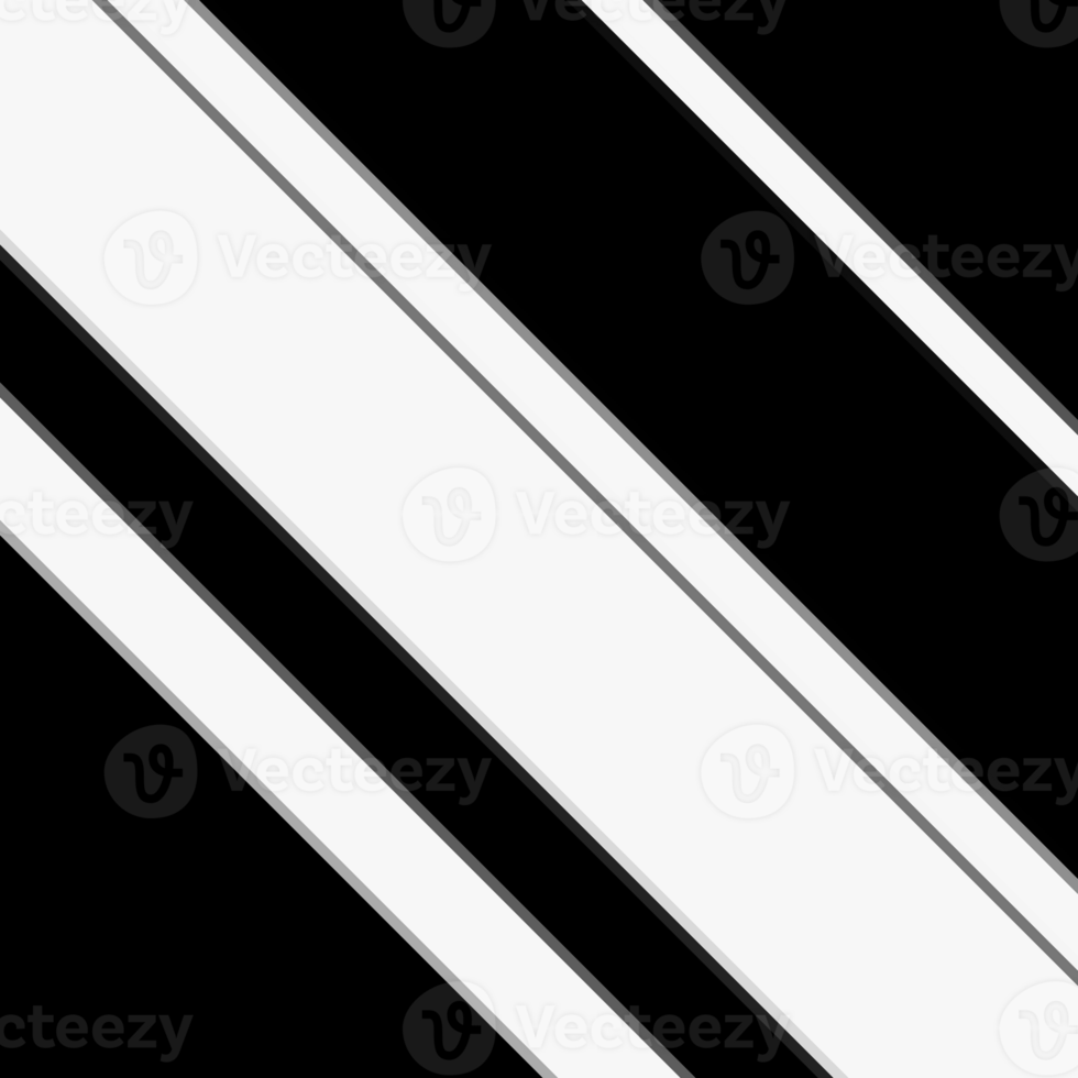 Black and white striped abstract background overlay. Motion effect. PNG graphic illustration with transparent background.