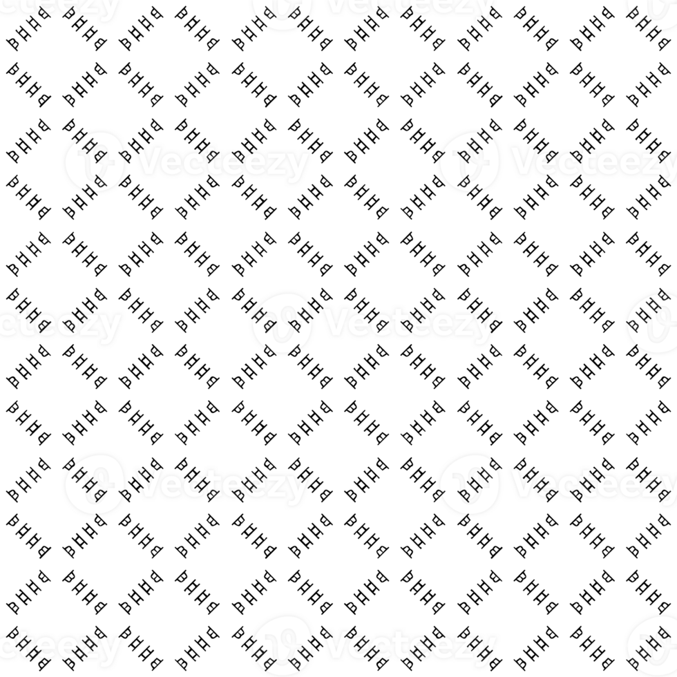 Black seamless abstract pattern. Overlay for background and backdrop. Ornamental design. PNG graphic illustration with transparent background.