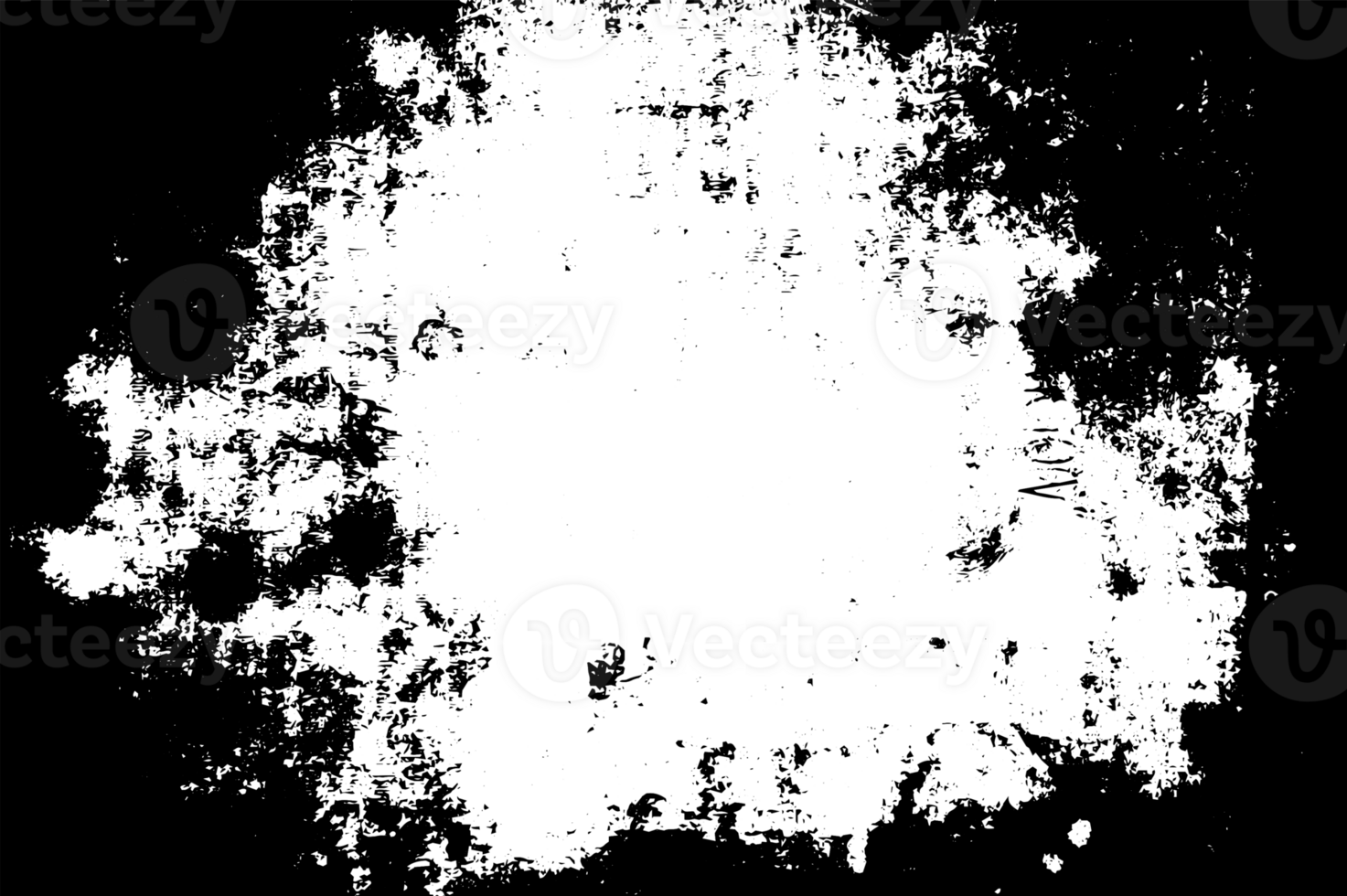 Grunge border texture background. Abstract frame overlay. PNG graphic illustration with transparent background.