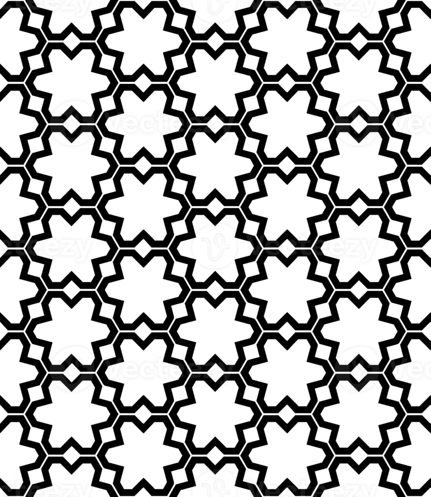 Black seamless abstract pattern. Overlay for background and backdrop. Ornamental design. PNG graphic illustration with transparent background.