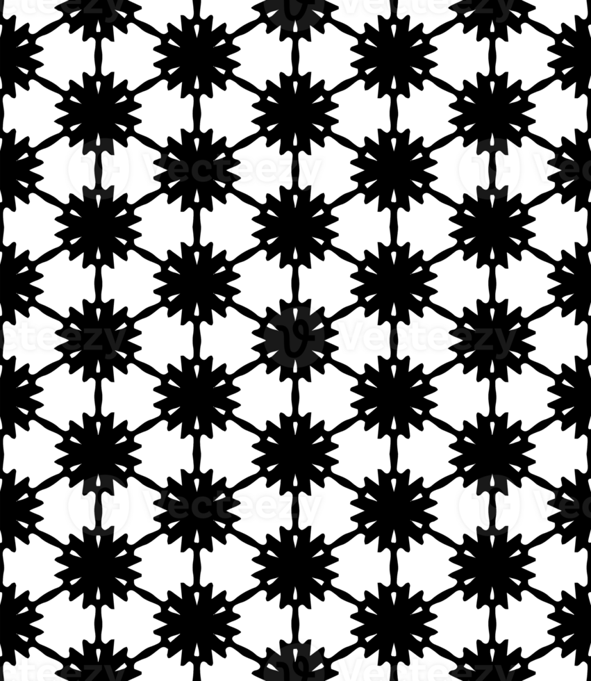 Black seamless abstract pattern. Overlay for background and backdrop. Ornamental design. PNG graphic illustration with transparent background.
