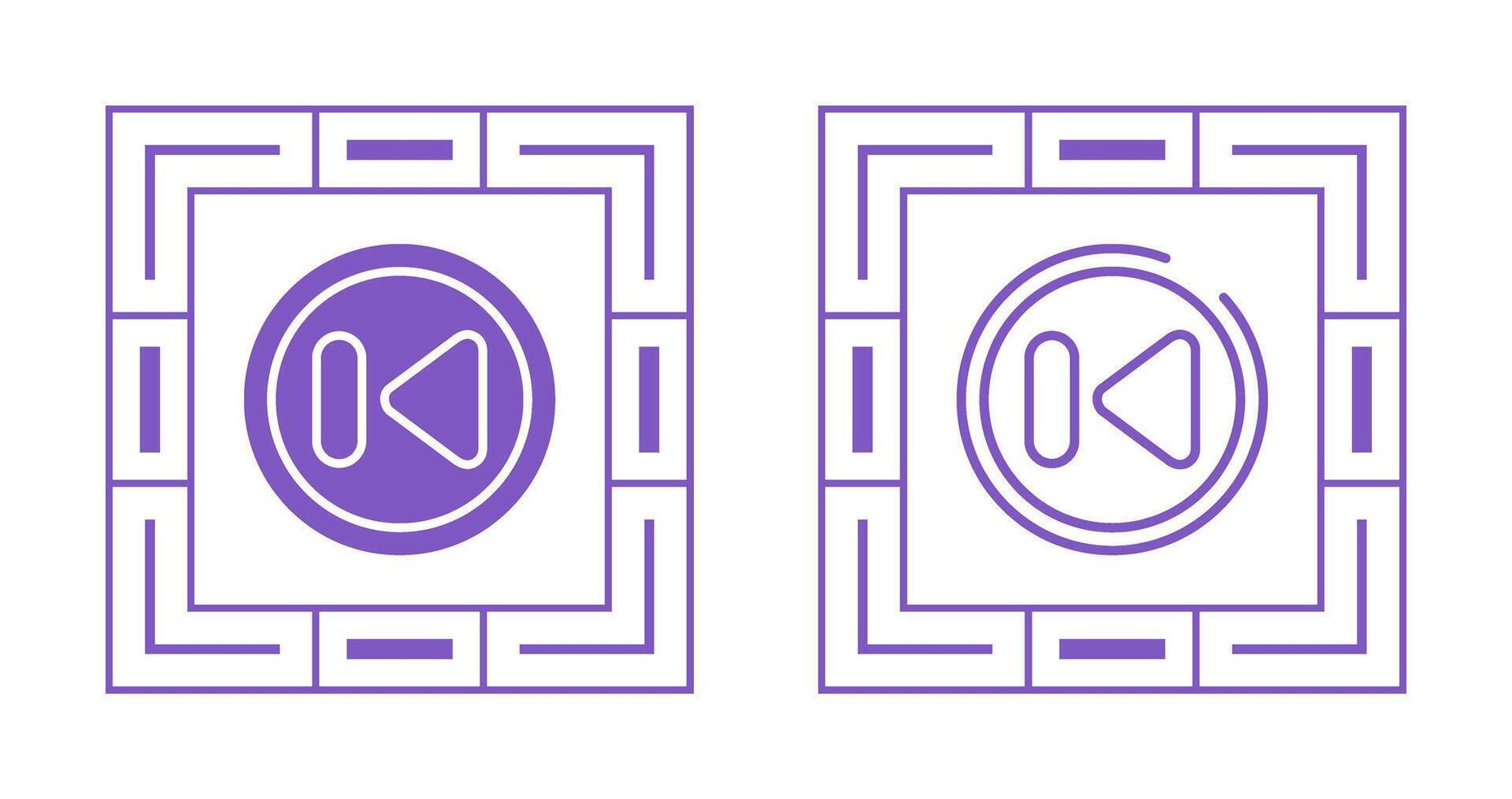 Previous Track Button Vector Icon