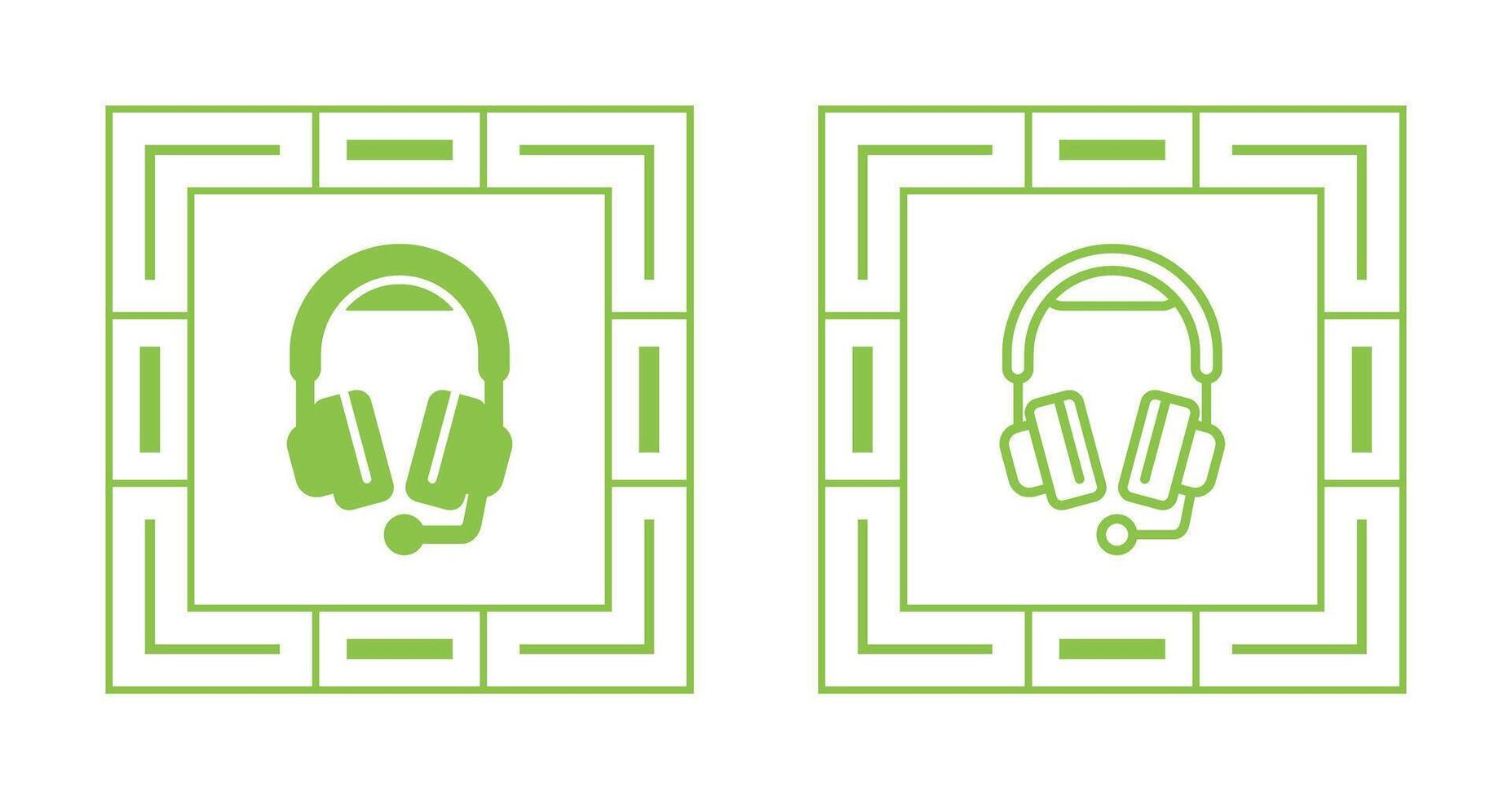 Headphones with Microphone Vector Icon