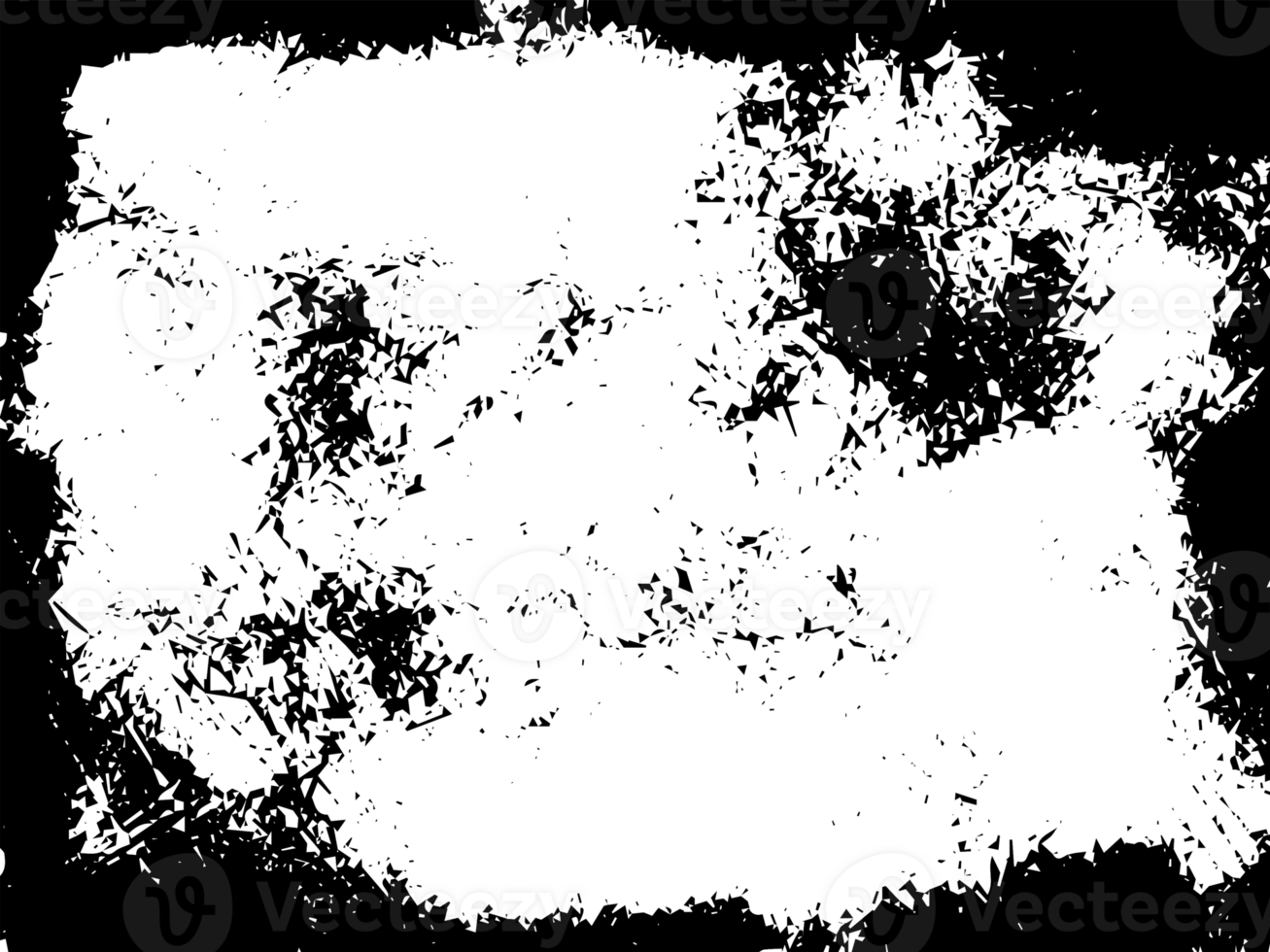 Grunge border texture background. Abstract frame overlay. PNG graphic illustration with transparent background.