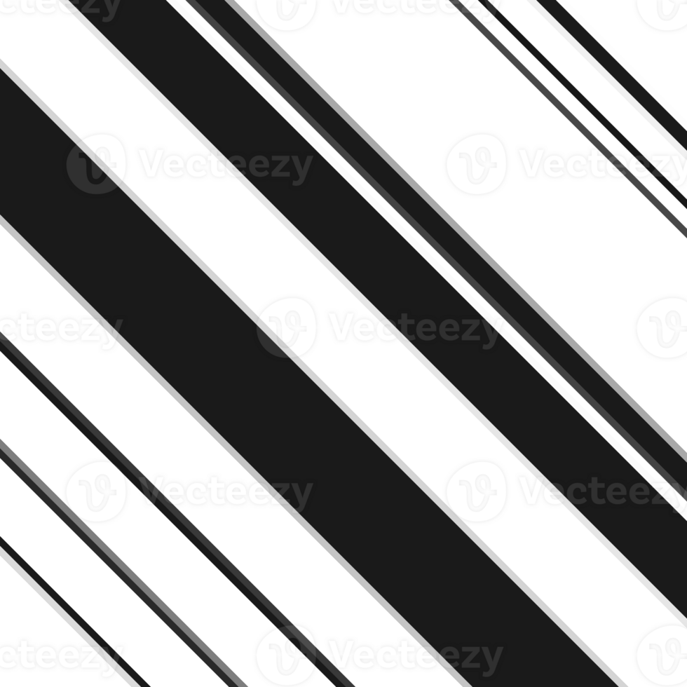 Black and white striped abstract background overlay. Motion effect. PNG graphic illustration with transparent background.
