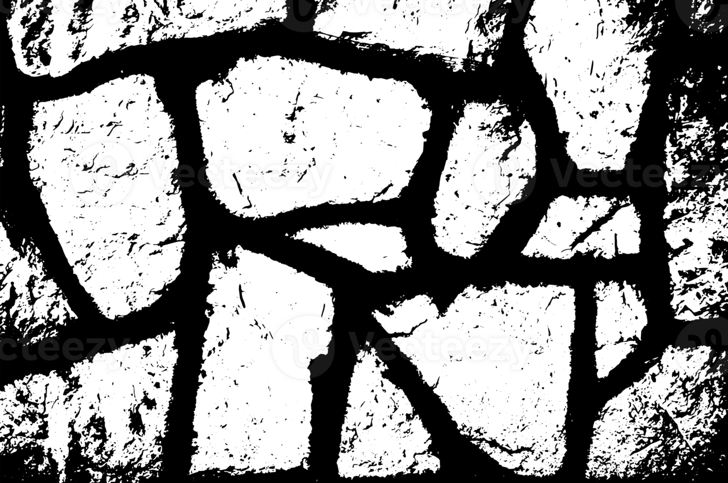 Rustic cracked texture with many cracks and scratches. Abstract background. PNG graphic illustration with transparent background.