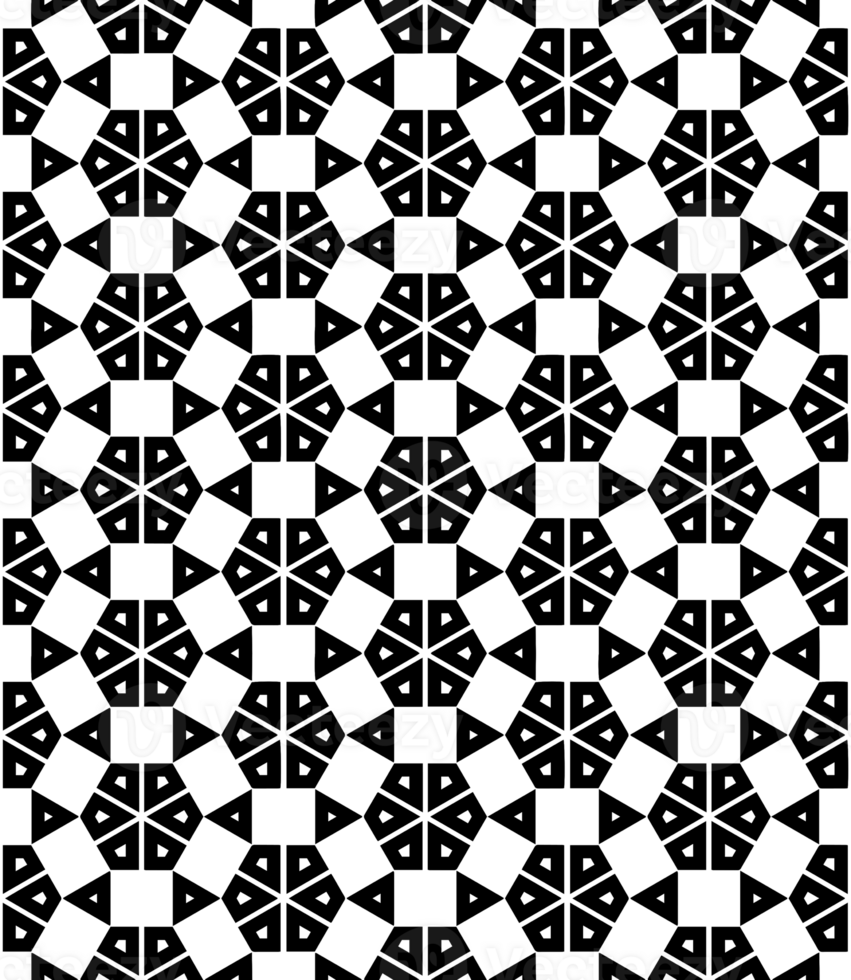 Black seamless abstract pattern. Overlay for background and backdrop. Ornamental design. PNG graphic illustration with transparent background.