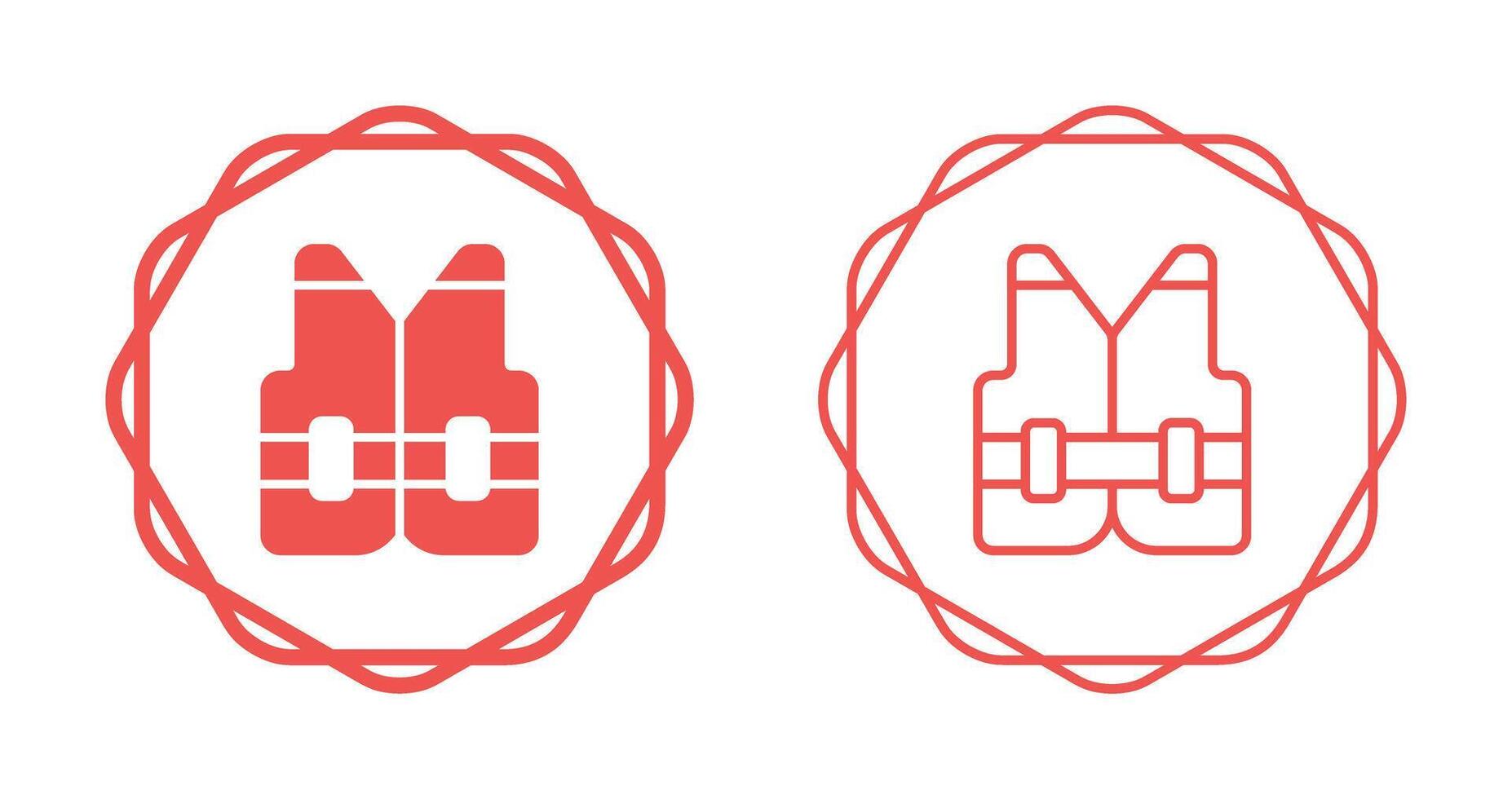 Reflective vest Vector Icon