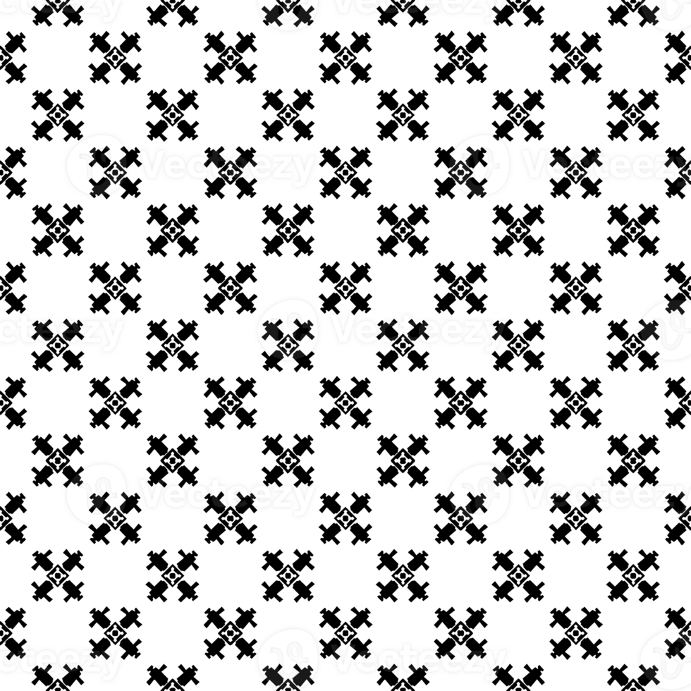 Black seamless abstract pattern. Overlay for background and backdrop. Ornamental design. PNG graphic illustration with transparent background.