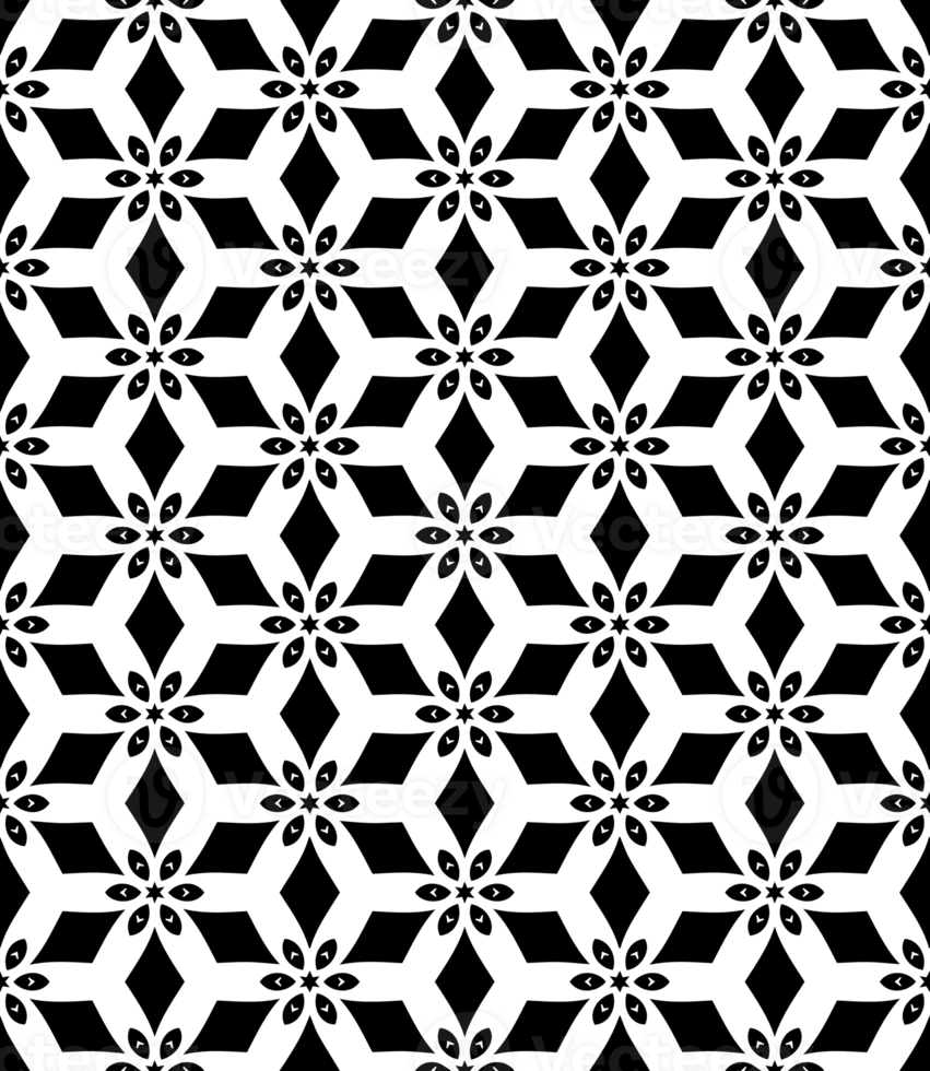 Black seamless abstract pattern. Overlay for background and backdrop. Ornamental design. PNG graphic illustration with transparent background.