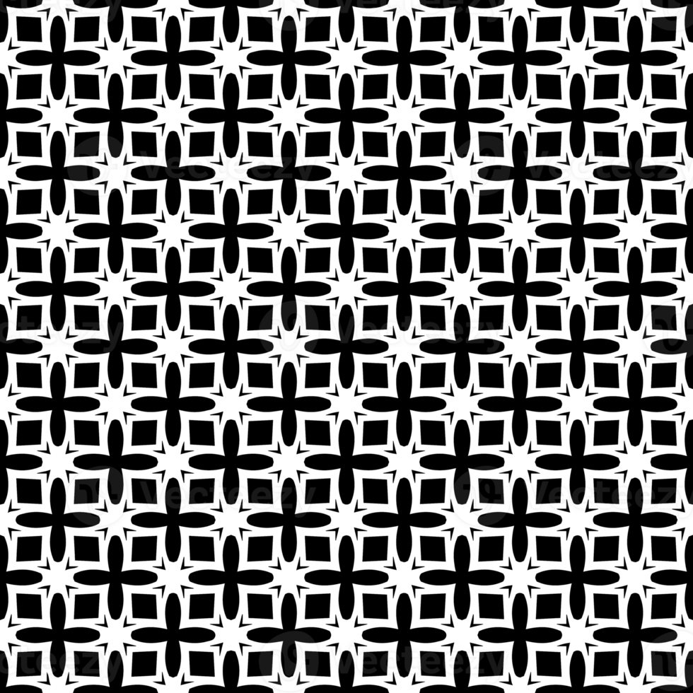Black seamless abstract pattern. Overlay for background and backdrop. Ornamental design. PNG graphic illustration with transparent background.