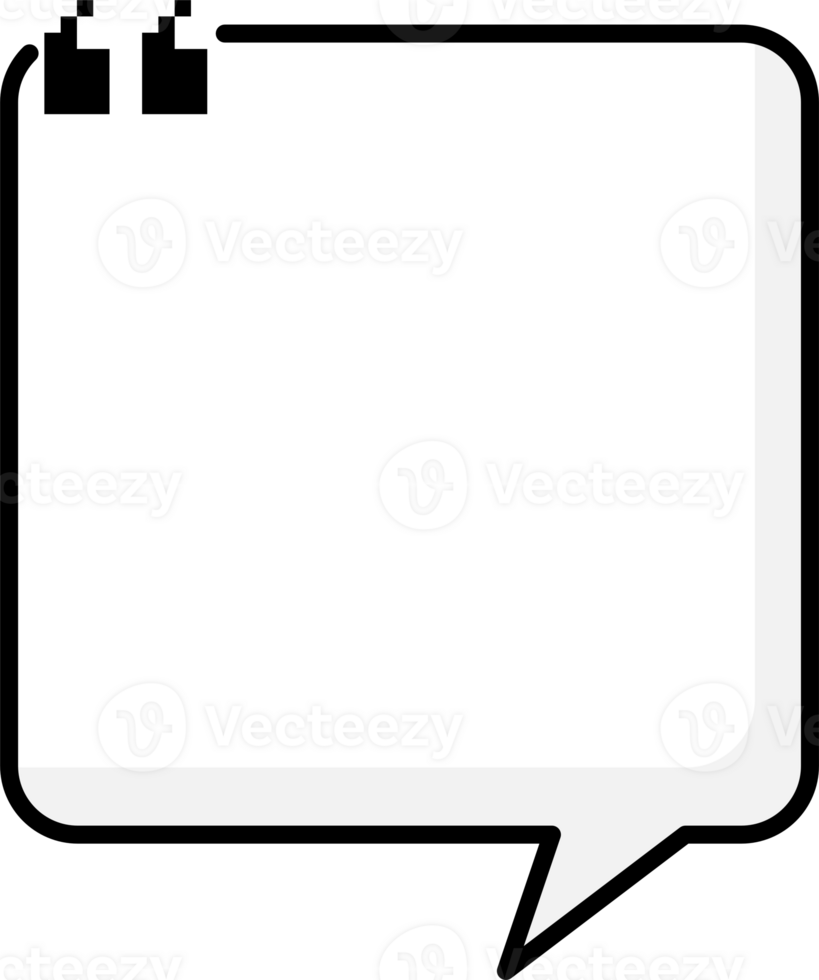 Black and white speech bubble balloon with quotation marks, icon sticker memo keyword planner text box banner, flat png transparent element design