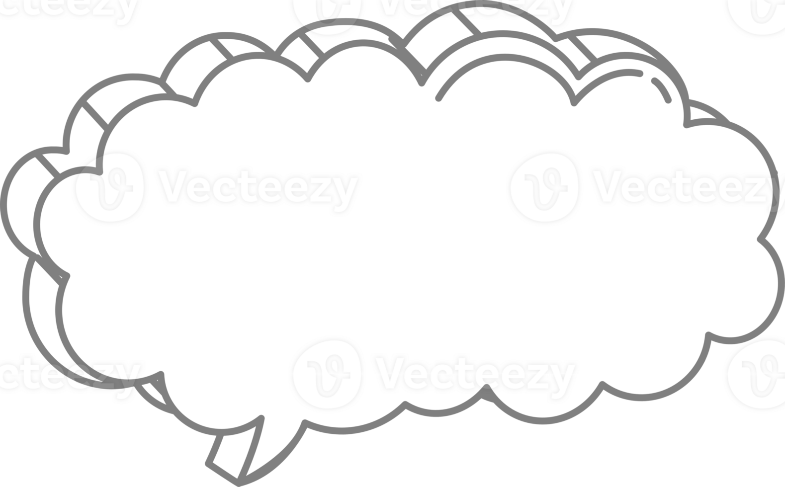 3d black and white color speech bubble balloon icon sticker memo keyword planner text box banner, flat png transparent element design