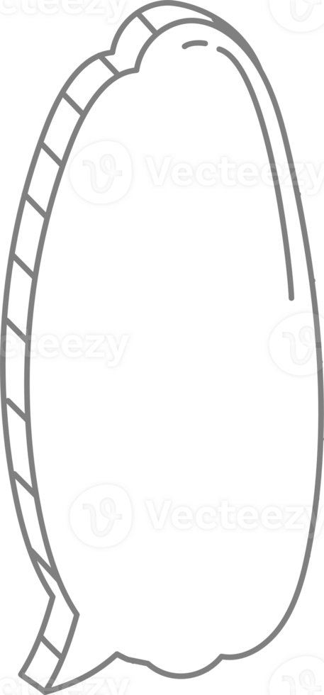 3d black and white color speech bubble balloon icon sticker memo keyword planner text box banner, flat png transparent element design