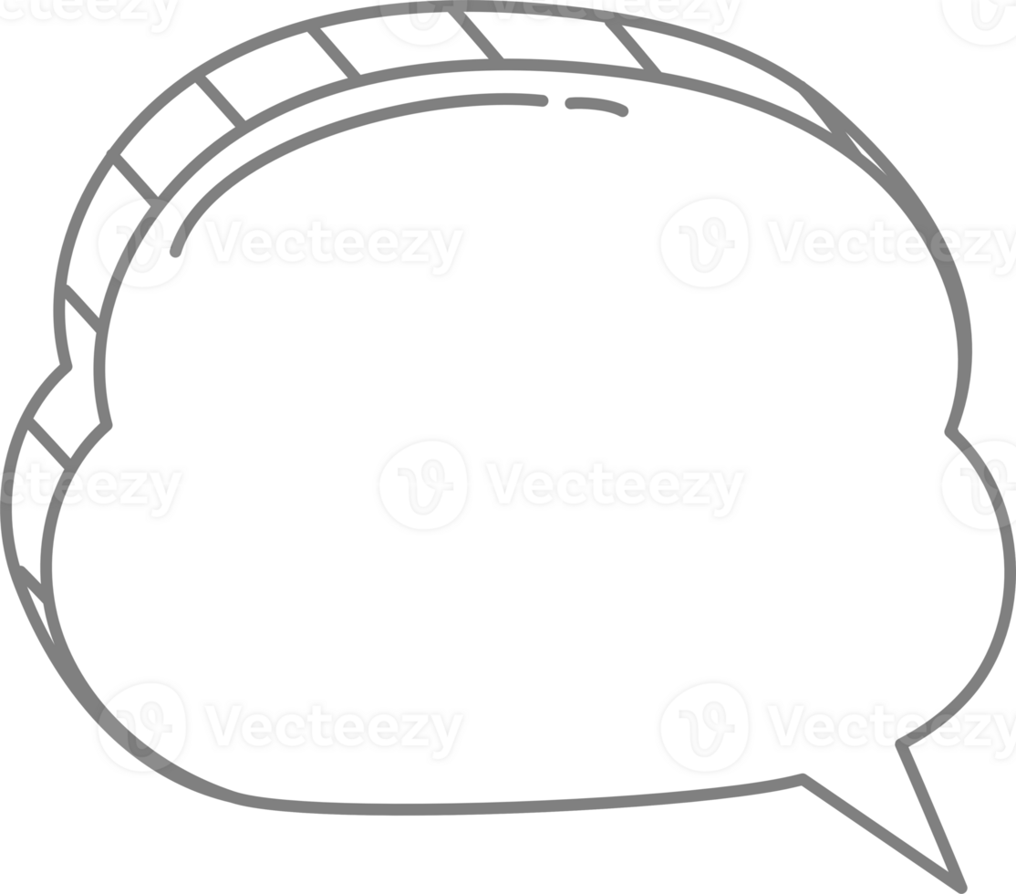 3d black and white color speech bubble balloon icon sticker memo keyword planner text box banner, flat png transparent element design