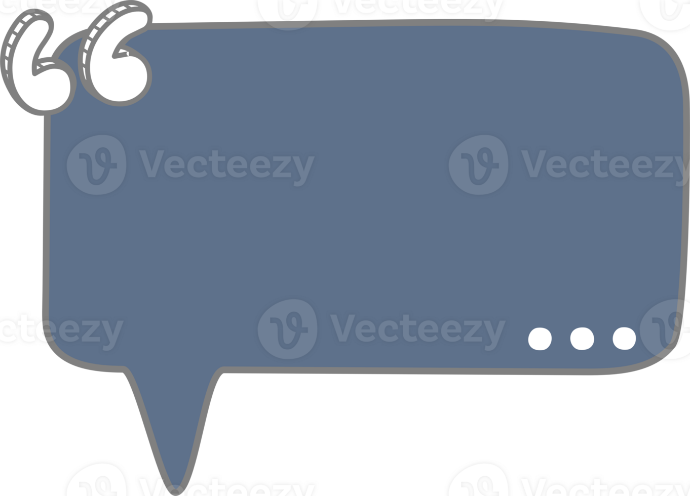 Colorful pastel blue color speech bubble balloon with quotation marks, icon sticker memo keyword planner text box banner, flat png transparent element design