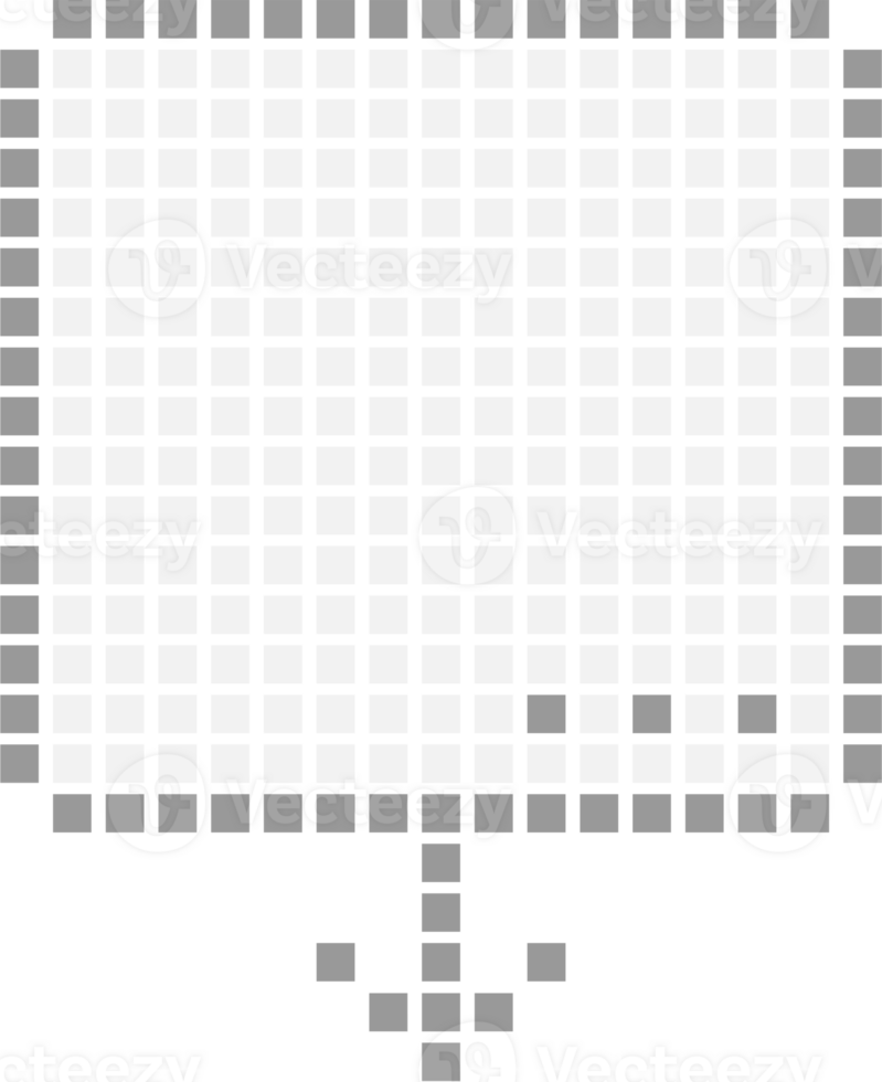 8bit retro game pixel speech bubble balloon icon sticker memo keyword planner text box banner, flat png transparent element design