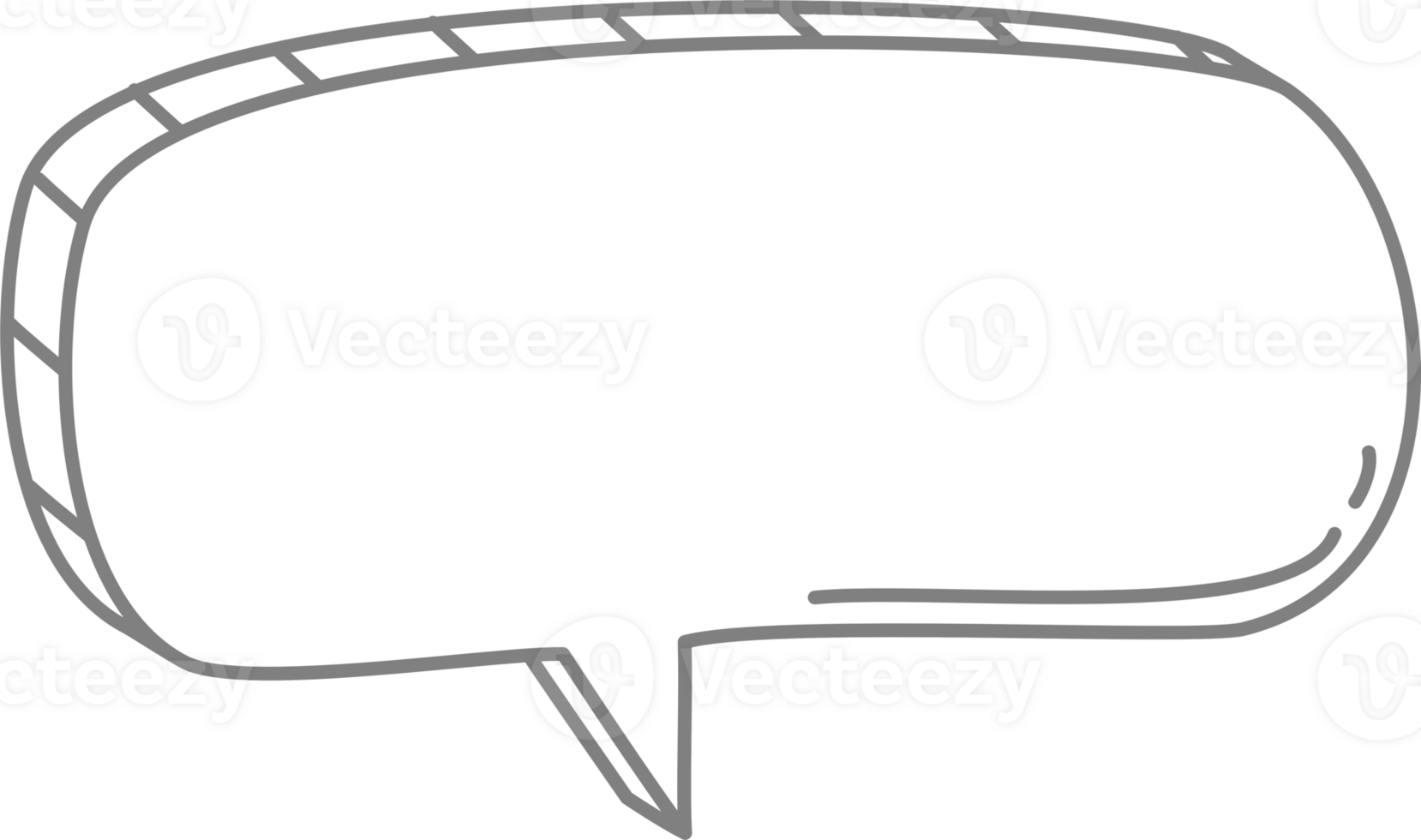 3d black and white color speech bubble balloon icon sticker memo keyword planner text box banner, flat png transparent element design
