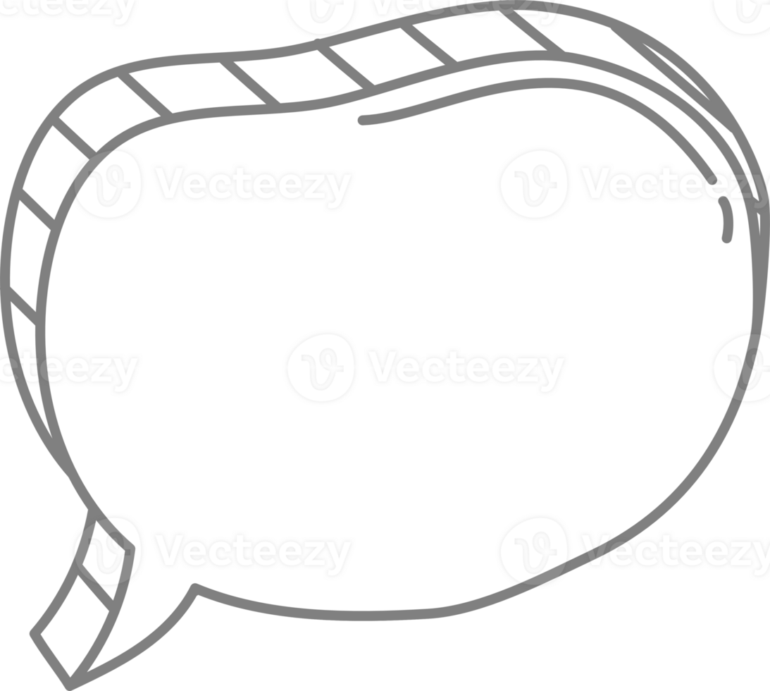 3d black and white color speech bubble balloon icon sticker memo keyword planner text box banner, flat png transparent element design