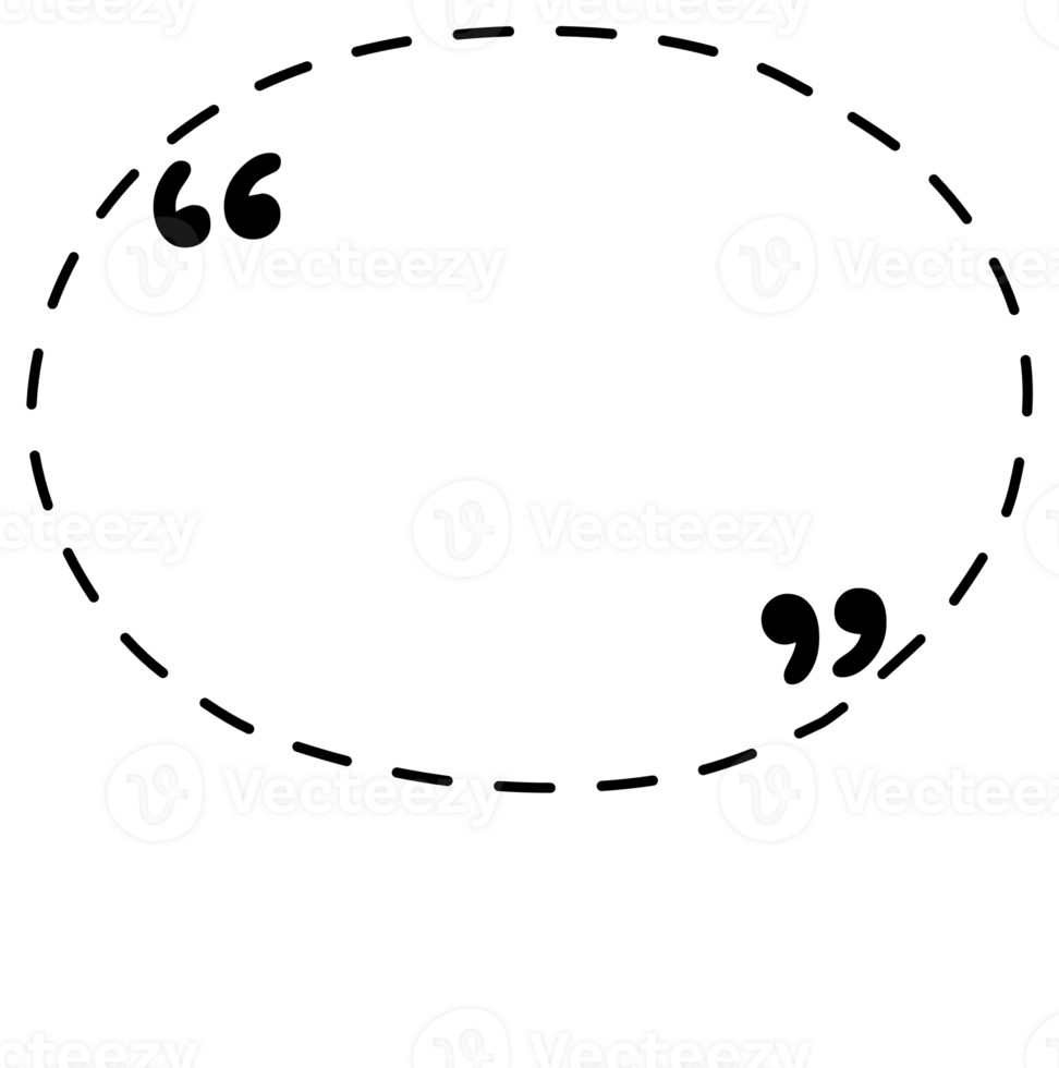 Black and white speech bubble balloon with quotation marks, icon sticker memo keyword planner text box banner, flat png transparent element design