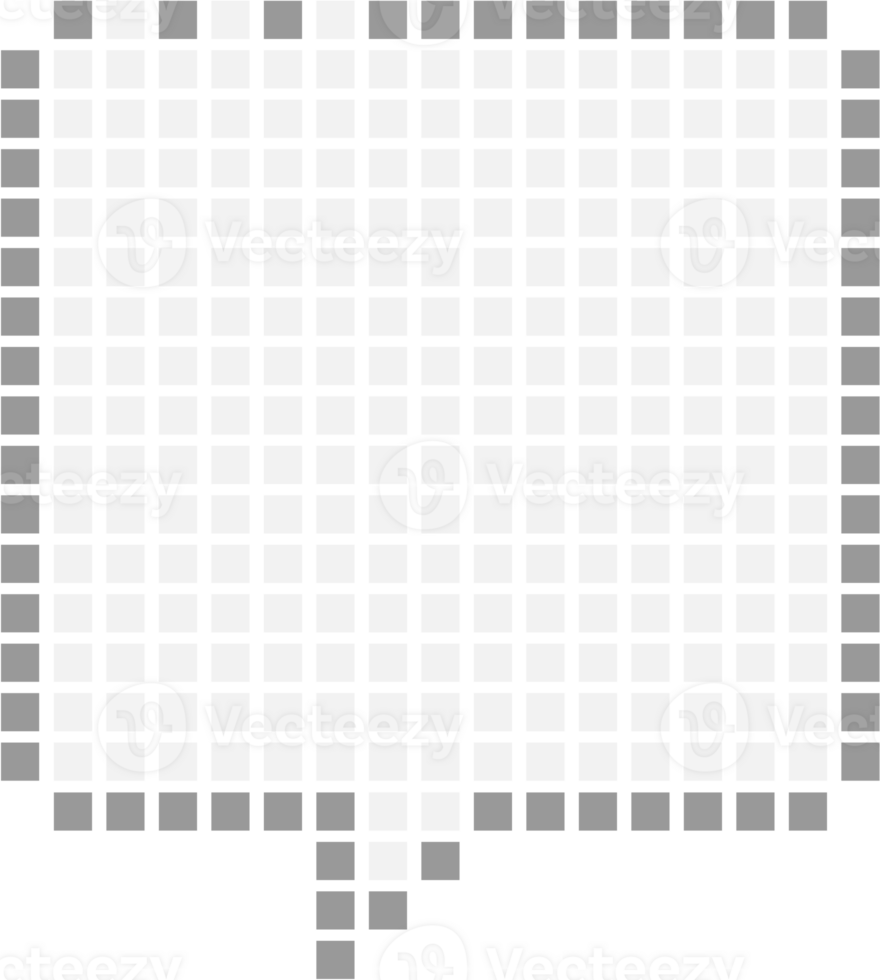 8bit retro game pixel speech bubble balloon icon sticker memo keyword planner text box banner, flat png transparent element design