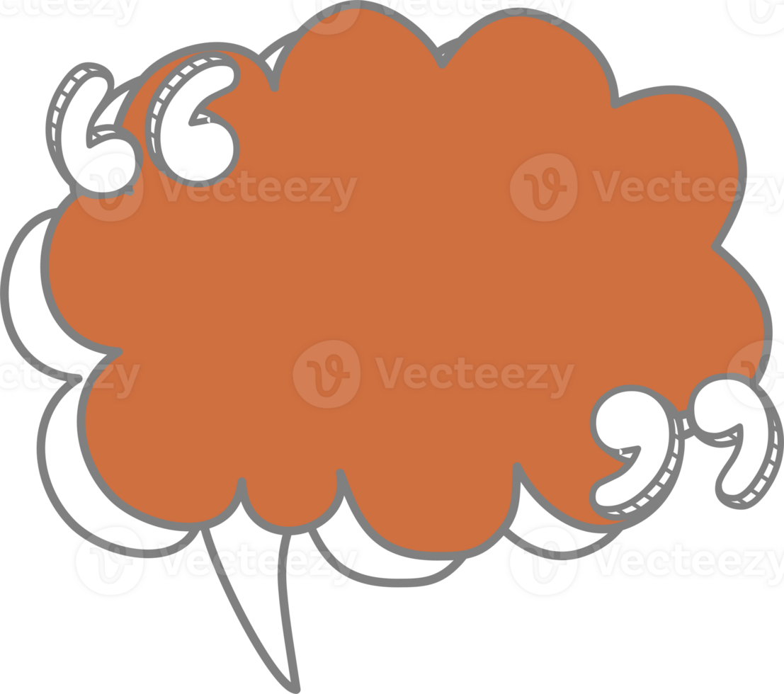 Colorful pastel red color speech bubble balloon with quotation marks, icon sticker memo keyword planner text box banner, flat png transparent element design