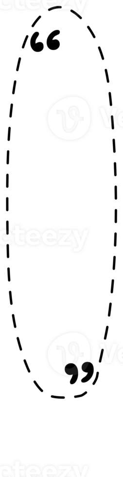 Black and white speech bubble balloon with quotation marks, icon sticker memo keyword planner text box banner, flat png transparent element design