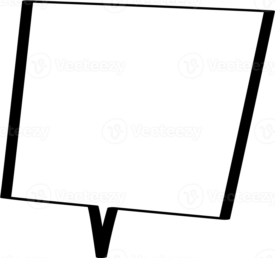 Black and white color speech bubble balloon, icon sticker memo keyword planner text box banner, flat png transparent element design