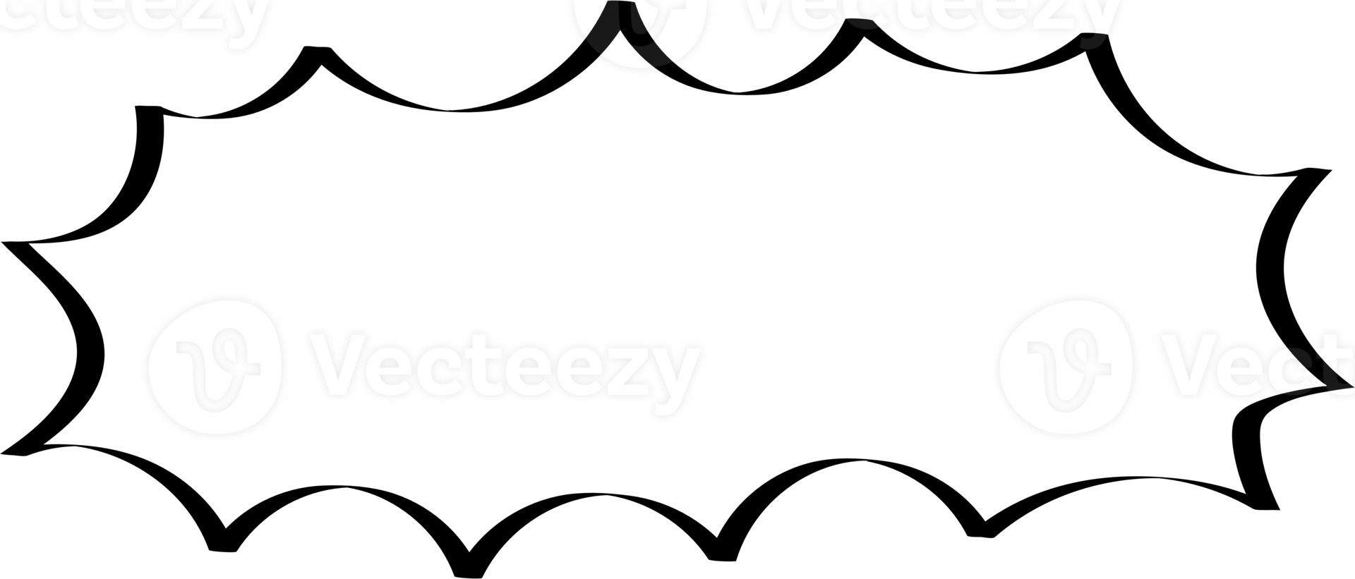 Black and white color speech bubble balloon, icon sticker memo keyword planner text box banner, flat png transparent element design