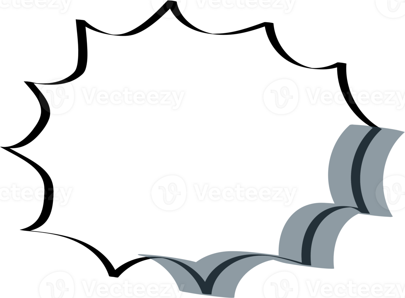 Blue color speech bubble balloon, icon sticker memo keyword planner text box banner, flat png transparent element design