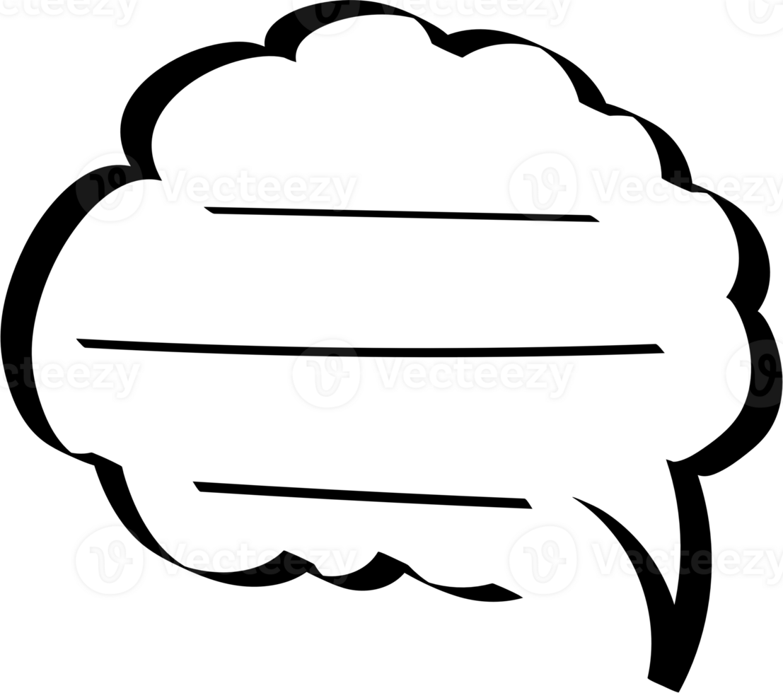 Black and white color speech bubble balloon, icon sticker memo keyword planner text box banner, flat png transparent element design