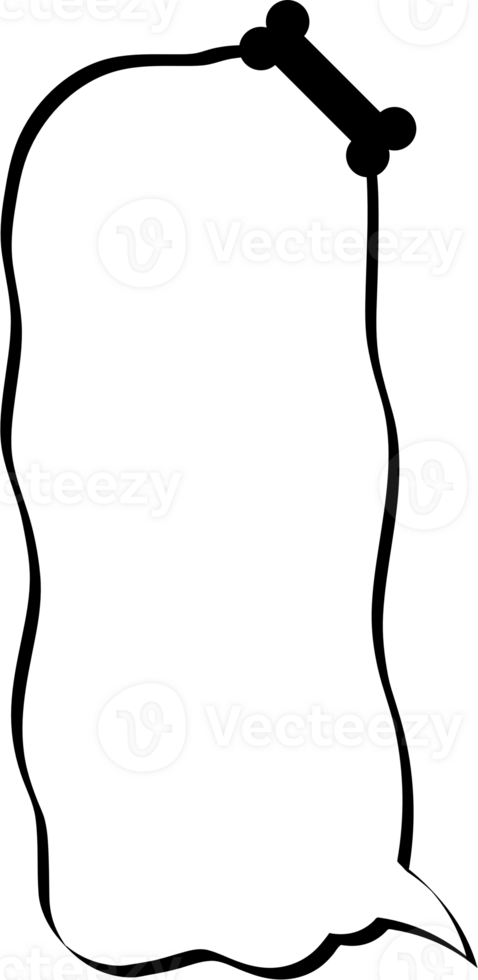 Animal pet Black and white color speech bubble balloon, icon sticker memo keyword planner text box banner, flat png transparent element design