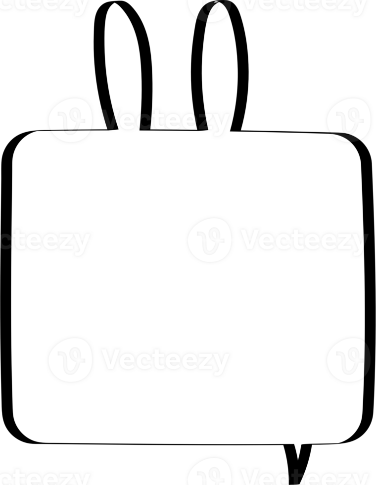 Animal pet bunny rabbit Black and white color speech bubble balloon, icon sticker memo keyword planner text box banner, flat png transparent element design