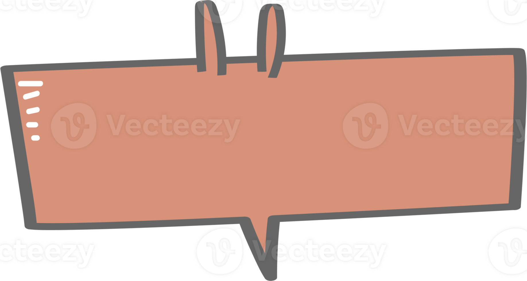 Animal pet bunny rabbit Colorful pastel red color speech bubble balloon, icon sticker memo keyword planner text box banner, flat png transparent element design