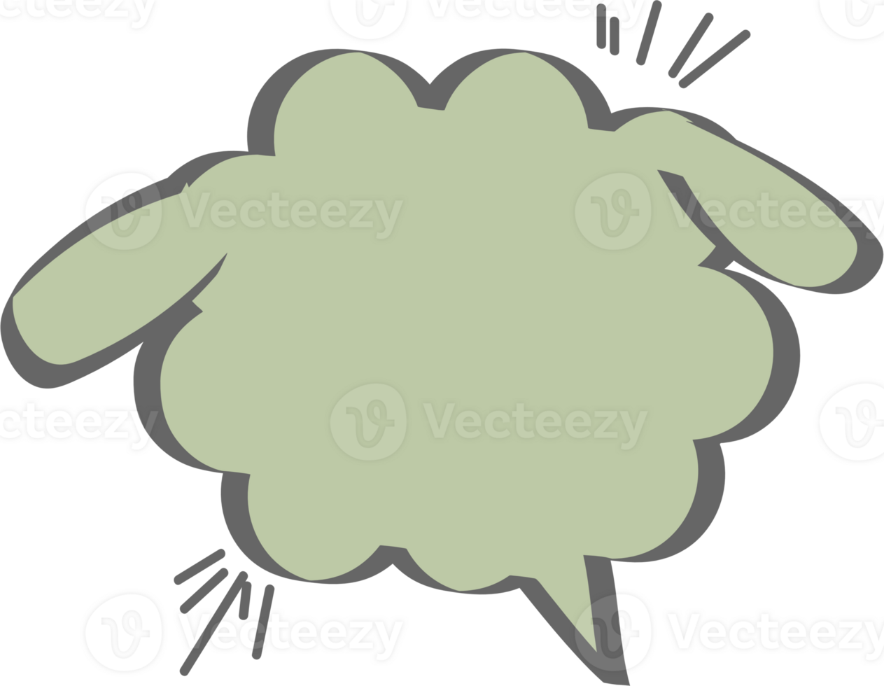 Animal pet bunny rabbit Colorful pastel green color speech bubble balloon, icon sticker memo keyword planner text box banner, flat png transparent element design