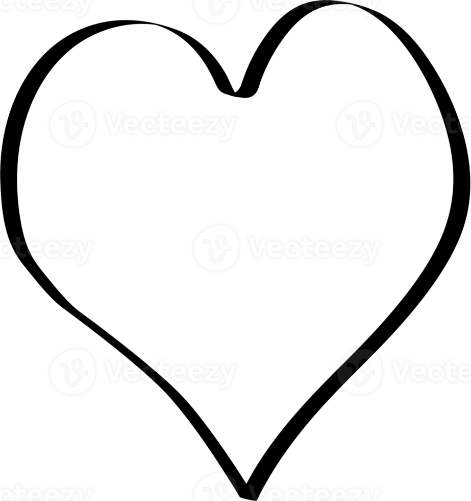 Heart shaped Black and white color speech bubble balloon, icon sticker memo keyword planner text box banner, flat png transparent element design