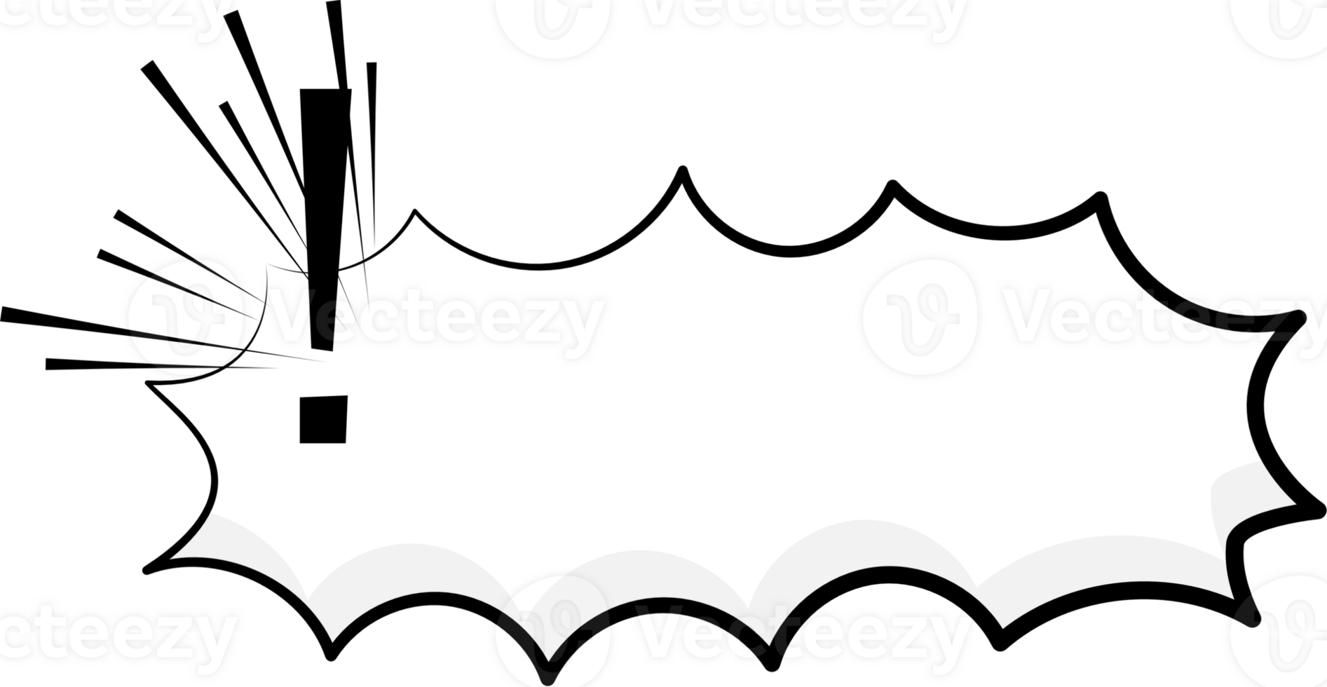 Black and white color speech bubble balloon, icon sticker memo keyword planner text box banner, flat png transparent element design