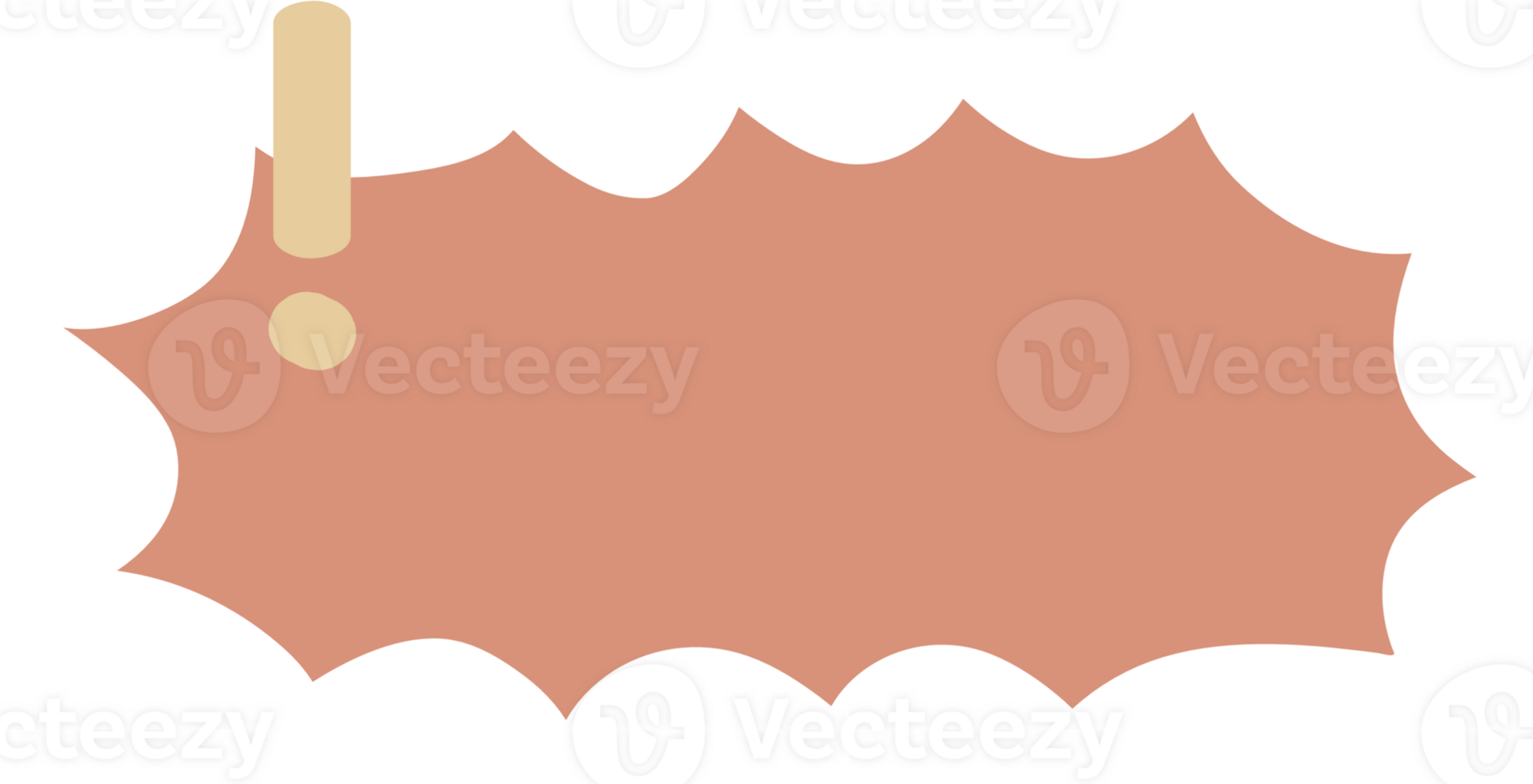 Colorful pastel red color speech bubble balloon with exclamation mark, icon sticker memo keyword planner text box banner, flat png transparent element design