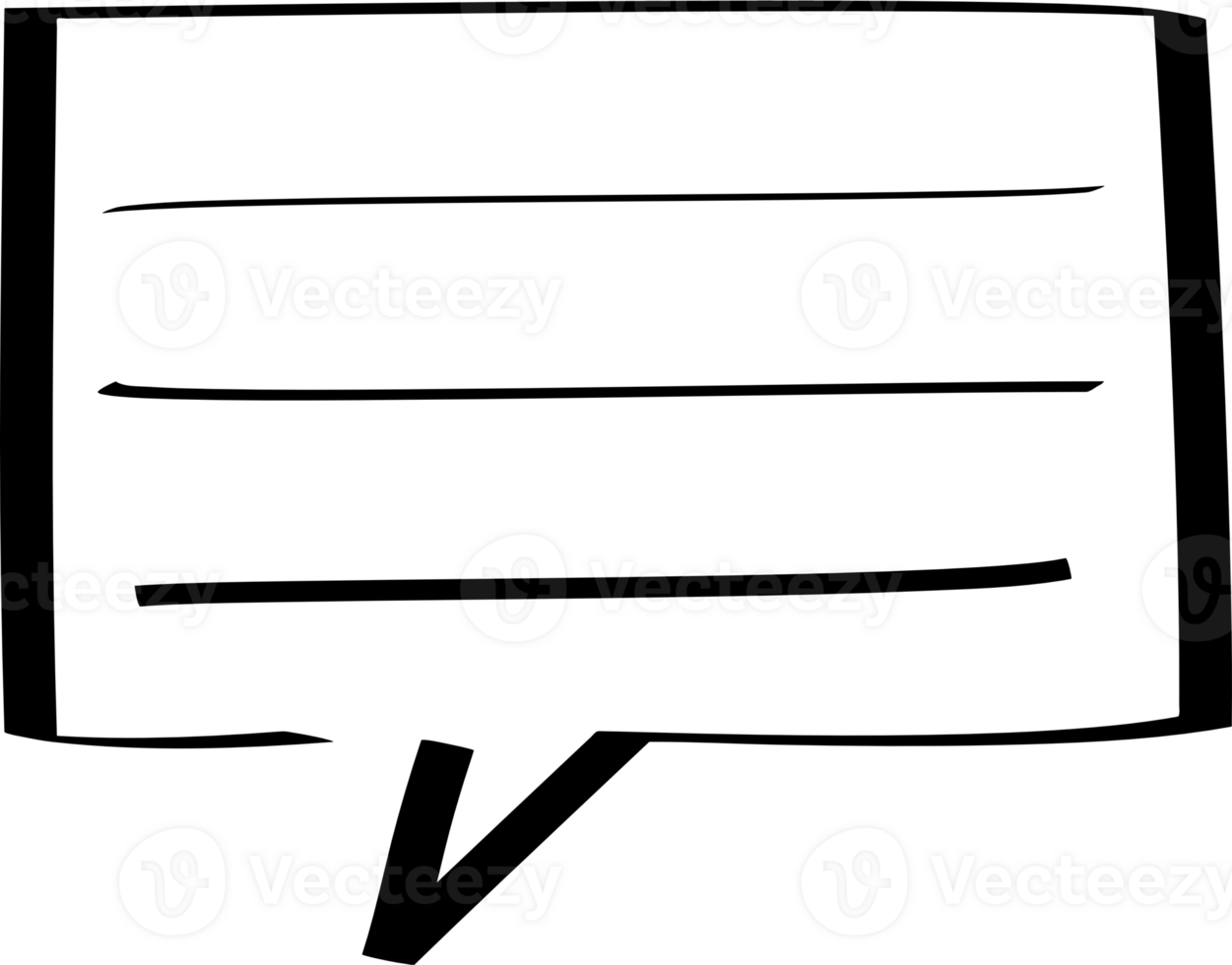 Black and white color speech bubble balloon, icon sticker memo keyword planner text box banner, flat png transparent element design