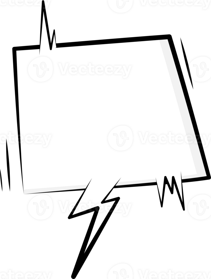 Black and white color speech bubble balloon, icon sticker memo keyword planner text box banner, flat png transparent element design