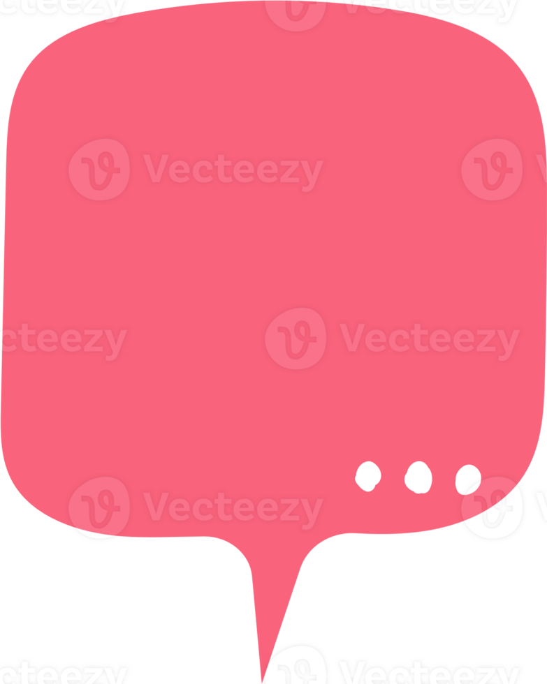Colorful pastel pink color speech bubble balloon, icon sticker memo keyword planner text box banner, flat png transparent element design