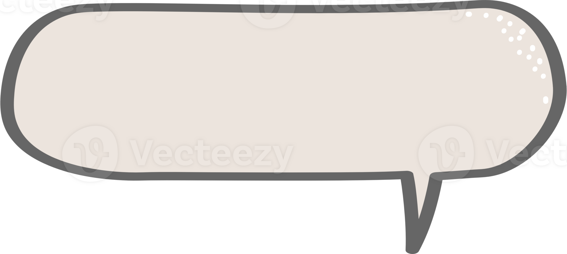 Colorful pastel beige color speech bubble balloon, icon sticker memo keyword planner text box banner, flat png transparent element design