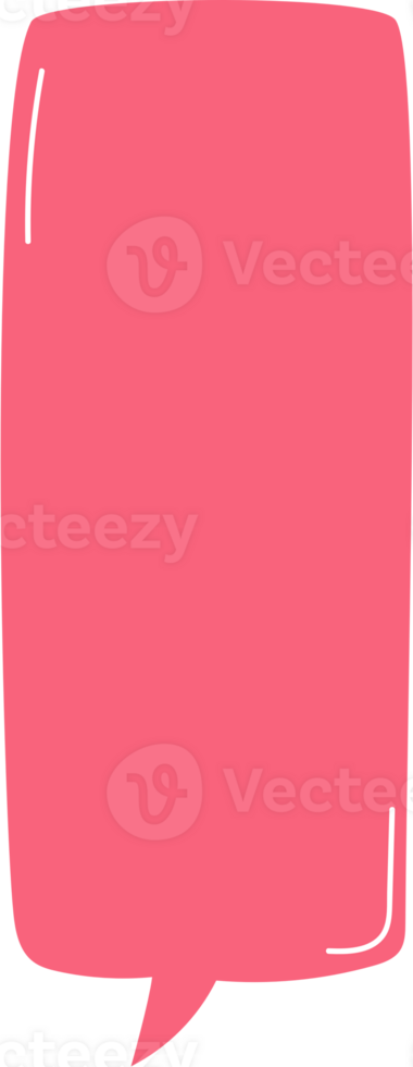 Colorful pastel pink color speech bubble balloon, icon sticker memo keyword planner text box banner, flat png transparent element design