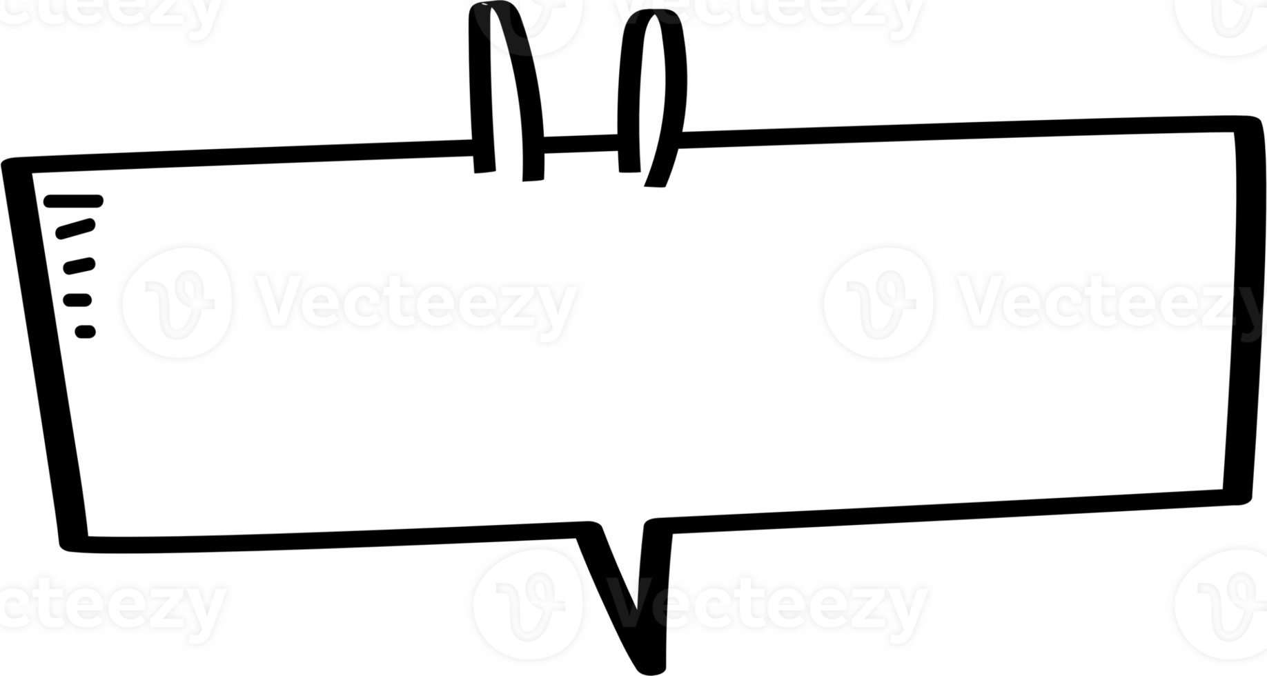 Animal pet bunny rabbit Black and white color speech bubble balloon, icon sticker memo keyword planner text box banner, flat png transparent element design