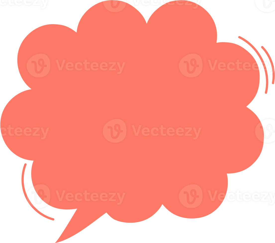 Colorful pastel orange color speech bubble balloon, icon sticker memo keyword planner text box banner, flat png transparent element design