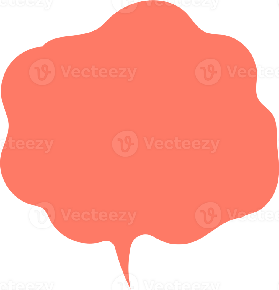 Colorful pastel orange color speech bubble balloon, icon sticker memo keyword planner text box banner, flat png transparent element design