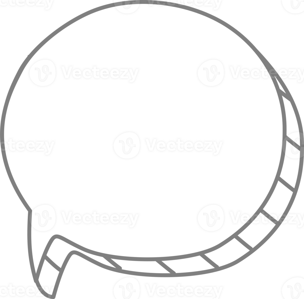 3d black and white color speech bubble balloon icon sticker memo keyword planner text box banner, flat png transparent element design
